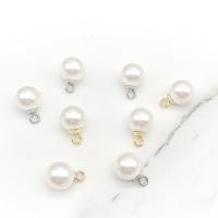 Resin Pendant Vacuum Plating fashion jewelry & polished & DIY & imitation pearl Sold By PC