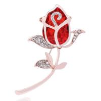 Crystal Brooch Zinc Alloy with Crystal Tulip rose gold color plated for woman & with rhinestone rose gold color nickel lead & cadmium free Sold By PC