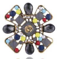 Plastic Pearl Brooch Zinc Alloy with Plastic Pearl for woman & with rhinestone nickel lead & cadmium free Sold By PC