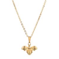 Zinc Alloy Jewelry Necklace with 1.97inch extender chain Bee gold color plated fashion jewelry & for woman golden nickel lead & cadmium free Length Approx 17.72 Inch Sold By PC