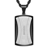 Stainless Steel Jewelry Necklace 316L Stainless Steel polished fashion jewelry & for man black Length Approx 19.68 Inch Sold By PC