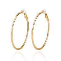 Zinc Alloy Hoop Earring Round plated fashion jewelry & for woman nickel lead & cadmium free 2mm Sold By Pair