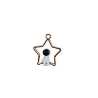 Zinc Alloy Enamel Pendants gold color plated DIY nickel lead & cadmium free Sold By PC
