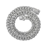 Zinc Alloy Bracelet and Necklace plated & micro pave cubic zirconia & for man Sold By PC