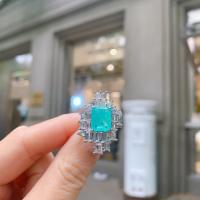 Cubique anneau en laiton Circonia Micro Pave, bijoux de mode & pavé de micro zircon & pour femme, protéger l'environnement, sans nickel, plomb et cadmium, 8*10mm, Vendu par PC
