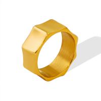 Titanium Steel Δάχτυλο του δακτυλίου, επιχρυσωμένο, για τη γυναίκα, περισσότερα χρώματα για την επιλογή, 8mm, Sold Με PC