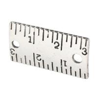 Tibetan Style Connector, ruler, DIY & blacken, original color, 22x12x1mm, Hole:Approx 2mm, 100PCs/Lot, Sold By Lot
