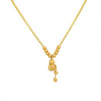Titanstahl Halskette, mit Verlängerungskettchen von 5cm, Kalebasse, für Frau, goldfarben, 7x14mm, Länge:ca. 40 cm, verkauft von PC