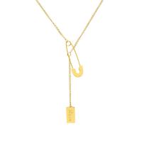 Titanstahl Halskette, mit Verlängerungskettchen von 5cm, Kilt Pin, für Frau, keine, 7x14mm,33mm, Länge ca. 35 cm, verkauft von PC