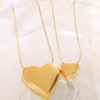 Titanium Steel Necklace, with 5cm extender chain, Heart, Vacuum Ion Plating, different size for choice & for woman, more colors for choice, Length:Approx 40 cm, Sold By PC