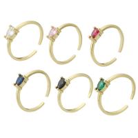 Cubic Zirconia Micro Pave Brass Ring, gold color plated, micro pave cubic zirconia & for woman, more colors for choice, nickel, lead & cadmium free, 4mm, Sold By PC