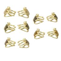 Brass Tail Finger Ring gold color plated micro pave cubic zirconia & for woman nickel lead & cadmium free Sold By PC
