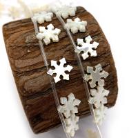 Natural White Shell Beads, Snowflake, DIY, white, 10mm, Sold By PC