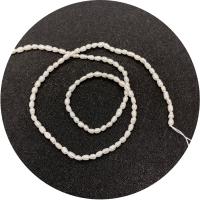 Perlas Arroz Freshwater, Perlas cultivadas de agua dulce, pulido, Bricolaje, Blanco, 2-3mm, Vendido para aproximado 14.96 Inch Sarta