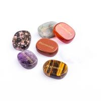 Gemstone Decoration, Ellipse, stoving varnish, different materials for choice, more colors for choice, 20x25mm, Sold By PC