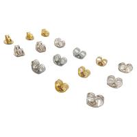 Ανοξείδωτο χάλυβα Ear Nut Component, 304 από ανοξείδωτο χάλυβα, επιχρυσωμένο, DIY & για άνδρες και γυναίκες & μηχανή γυαλίσματος & διαφορετικό μέγεθος για την επιλογή, περισσότερα χρώματα για την επιλογή, 100PCs/τσάντα, Sold Με τσάντα