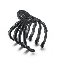 Stainless Steel Finger Ring 304 Stainless Steel Spider plated fashion jewelry & polished & Unisex & blacken Sold By PC