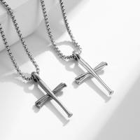 Stainless Steel Jewelry Necklace 316L Stainless Steel Cross polished fashion jewelry & for man Length Approx 19.86 Inch Sold By PC