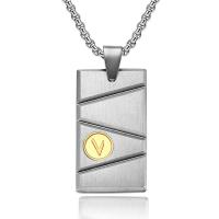 Stainless Steel Jewelry Necklace, 316L Stainless Steel, polished, fashion jewelry & different styles for choice & for man, more colors for choice, 20x36mm, Length:Approx 19.86 Inch, Sold By PC