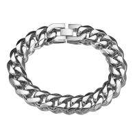 Stainless Steel Jewelry Bracelet 304 Stainless Steel Round plated fashion jewelry & for man 10mm Sold By PC