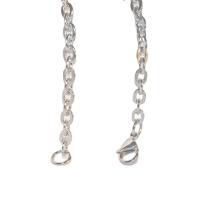 Nerezová ocel Nekclace Chain, Držet, různé délky pro volbu & unisex, stříbro, 3mm, Prodáno By PC