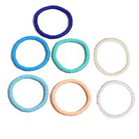 Polymer Ton Armband-Set, mit elastischer Faden, rund, 7 Stück & Modeschmuck & unisex, keine, 6mm, Länge:17.5 cm, verkauft von setzen