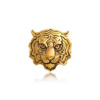Zinc Alloy Brooches Tiger plated for man nickel lead & cadmium free Sold By Lot
