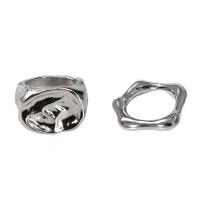 Juego de anillos de aleación de zinc, chapado en color de plata, 2 piezas & Joyería & para mujer, libre de níquel, plomo & cadmio, Vendido por Set