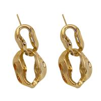 Brass Drop Earring gold color plated fashion jewelry & for woman nickel lead & cadmium free Sold By Pair