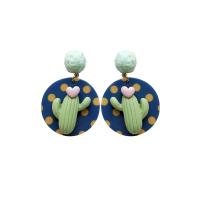 Acrylic Jewelry Earring with Resin fashion jewelry & for woman 45mm Sold By Pair