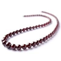 Garnet Necklace, graduated beads & Unisex & anti-fatigue, red, Length:38 cm, Sold By PC