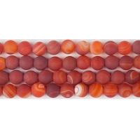 Achat Perlen, DIY & satiniert, rot, verkauft per ca. 38 cm Strang