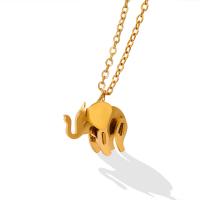 Titanium Steel Necklace titanium steel lobster clasp for woman golden Length 45 cm Sold By PC