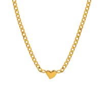 Titanstahl Halskette, Titan Stahl Karabinerverschluss, für Frau, goldfarben, 9x10mm, Länge:45 cm, verkauft von PC