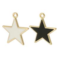 Tibetan Style Enamel Pendants, Star, gold color plated, Unisex, more colors for choice, nickel, lead & cadmium free, 19.50x20x1mm, Hole:Approx 2mm, Approx 500PCs/Bag, Sold By Bag