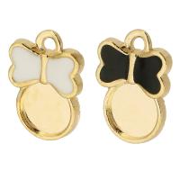 Zinc Alloy Enamel Pendants gold color plated Unisex nickel lead & cadmium free Approx 2mm Approx Sold By Bag