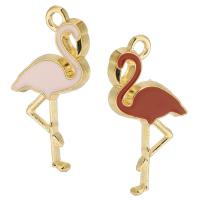 Zinc Alloy Enamel Pendants Crane gold color plated Unisex nickel lead & cadmium free Approx 2mm Approx Sold By Bag
