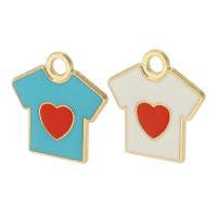 Zinc Alloy Enamel Pendants Garment gold color plated Unisex nickel lead & cadmium free Approx 2mm Approx Sold By Bag