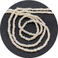 Cultured Button Freshwater Pearl Beads, irregular, polished, DIY, white, 3-4mm, Sold Per Approx 14.96 Inch Strand