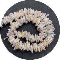Koraliki Keishi z hodowlanych pereł słodkowodnych, Perła naturalna słodkowodna, obyty, DIY, 1x10-2x15mm, sprzedawane na około 14.96 cal Strand