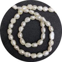 Cultured Rice Freshwater Pearl Beads, irregular, polished, DIY & different size for choice, white, Sold Per Approx 14.96 Inch Strand