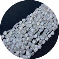 Perle perline Keishi coltivate d'acqua dolce, perla d'acquadolce coltivata naturalmente, Farfalla, lucido, DIY, bianco, 10x15mm, Venduto per Appross. 14.96 pollice filo