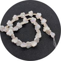 Keshi Cultured Freshwater Pearl Beads, Butterfly, polished, DIY, white, 10x15mm, Sold Per Approx 14.96 Inch Strand