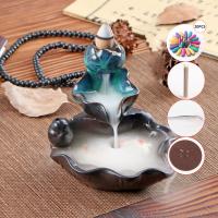 Backflow Incense Burner, Porcelain, handmade, for home and office & durable, 100x100x85mm, Sold By PC