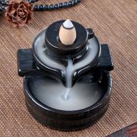 Backflow Incense Burner, Porcelain, handmade, for home and office & durable, 85x90x63mm, Sold By PC