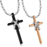 Stainless Steel Pendants 316 Stainless Steel Cross polished fashion jewelry & DIY & Unisex & with rhinestone Sold By PC