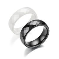 Porcelæn par Ring, poleret, mode smykker & Unisex & forskellig størrelse for valg, flere farver til valg, 6x1.90mm, Solgt af PC
