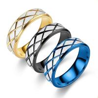 Titanium Steel Ζεύγος Ring, Σκαλιστή, κοσμήματα μόδας & για άνδρες και γυναίκες & διαφορετικό μέγεθος για την επιλογή, περισσότερα χρώματα για την επιλογή, 6x2mm, Sold Με PC