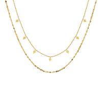 Titanstahl Halskette, mit Verlängerungskettchen von 1.97inch, Doppelschicht & Modeschmuck & für Frau, keine, 11mm,18mm, Länge:ca. 15.75 ZollInch, ca. 17.72 ZollInch, verkauft von PC