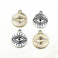 Zinc Alloy Pendants plated with eye pattern & DIY nickel lead & cadmium free 16mm Sold By PC
